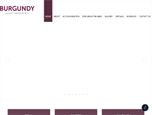 Tablet Screenshot of burgundyluxuryapartments.co.za